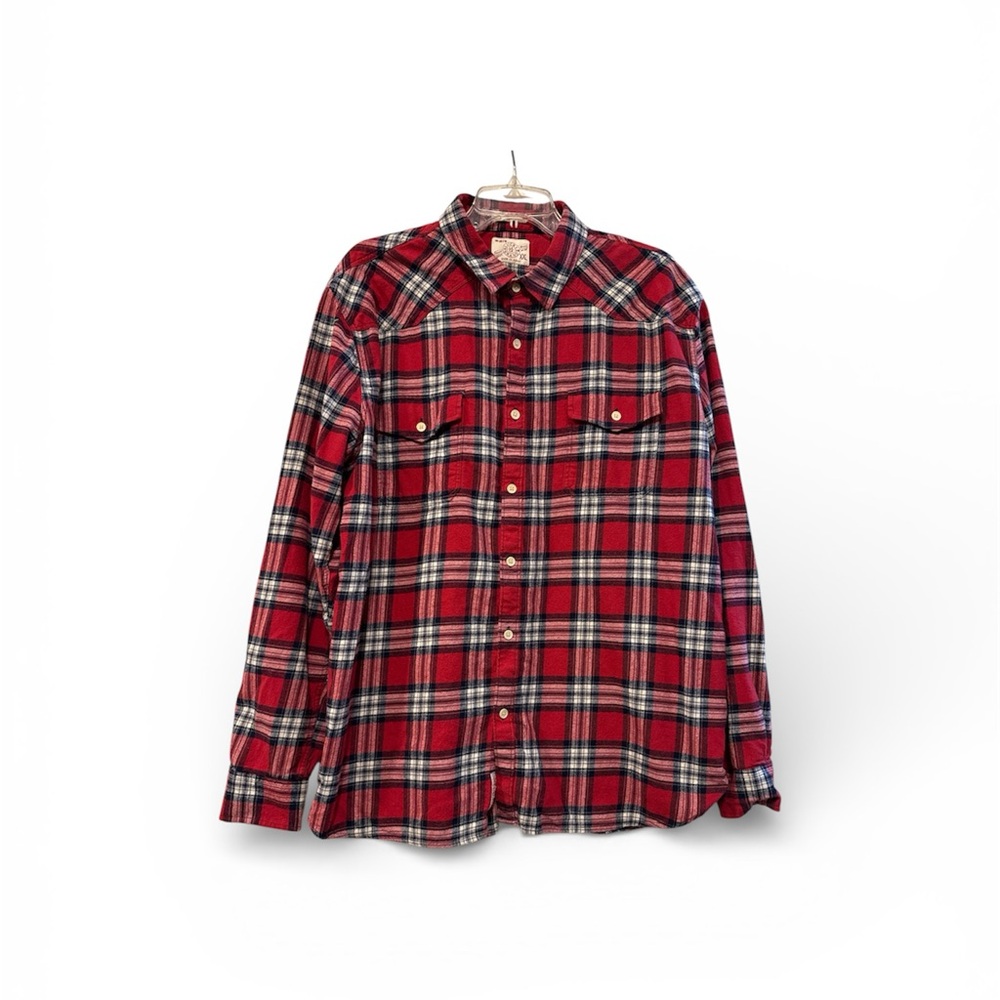 Lucky Brand Men’s Red Plaid Flannel Shirt in size XXL